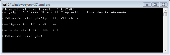 Vider le cache DNS sous Windows