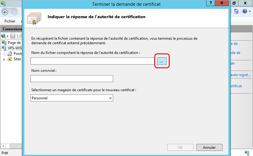 Windows 10 installer le certificat